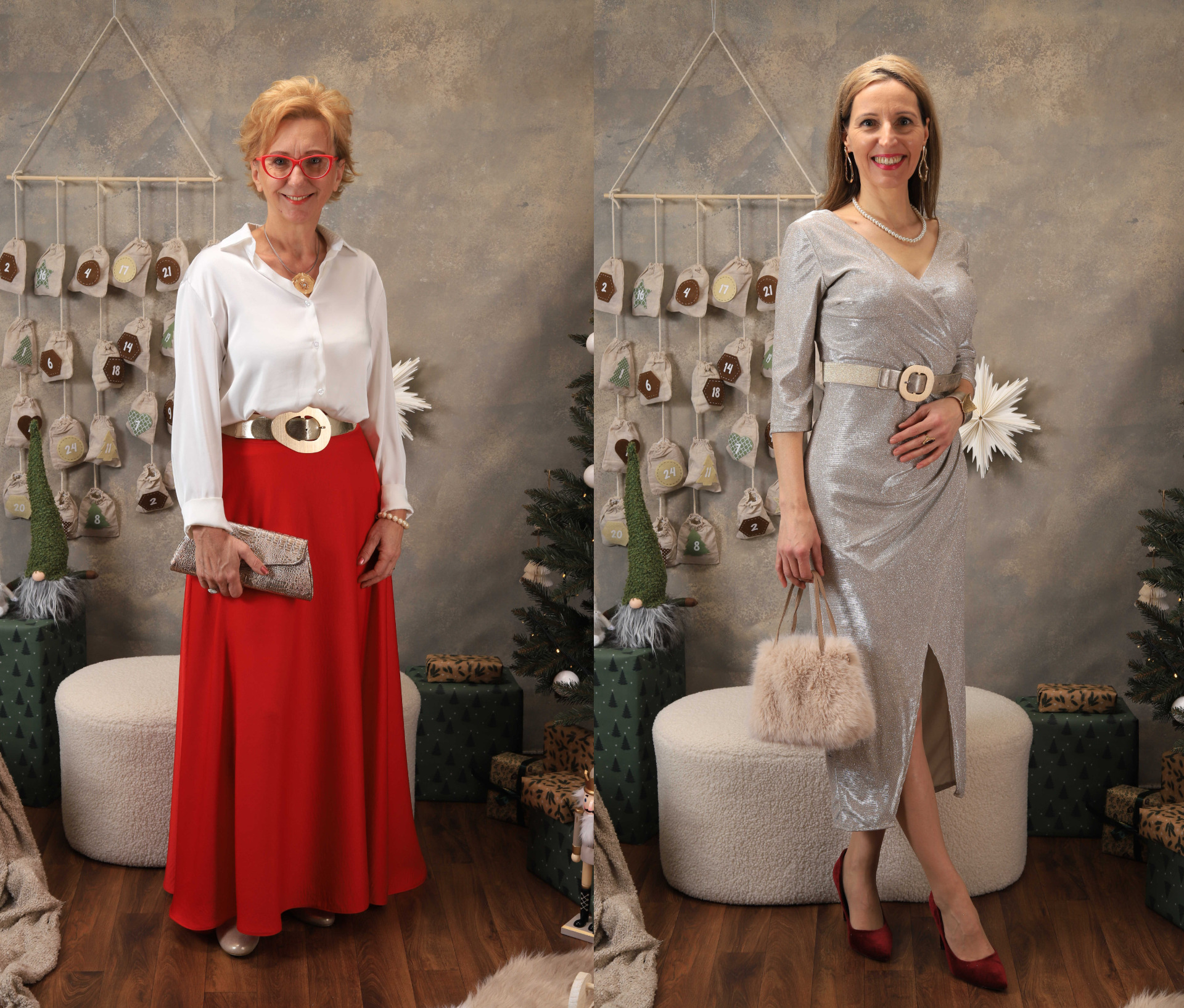 Karácsonyi outfitek kiegészítőkkel