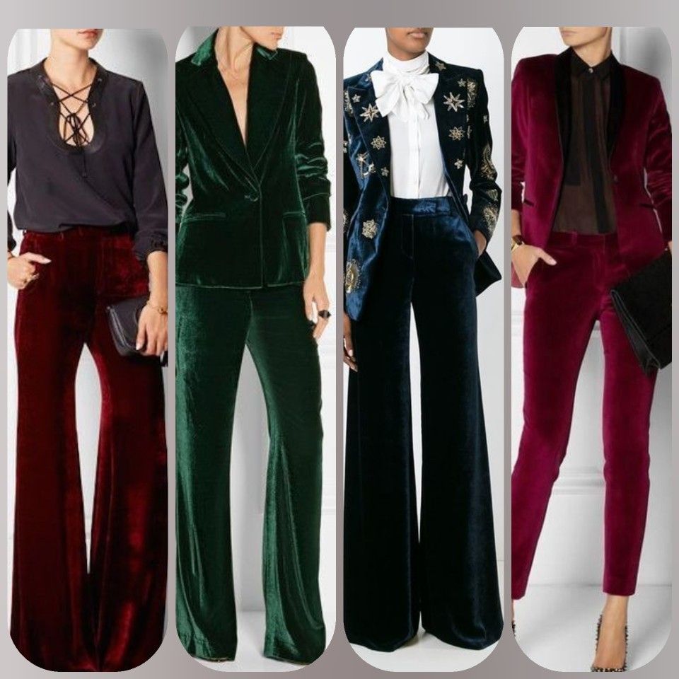 Bársony nadrágkosztümök