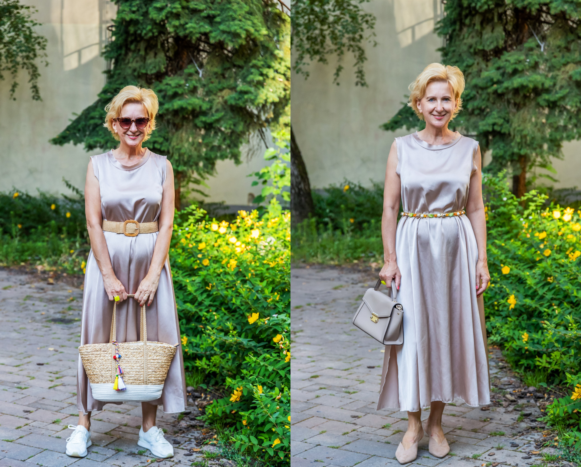 Farmer rövidnadrág kétféle cipővel